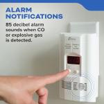 Kidde Carbon Monoxide Detector, Propane, Natural, Methane, & Explosive Gas Alarm, Plug-In Wall with 9-Volt Battery Backup, Digital LED Display