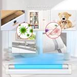 COOSPIDER UV Lamp Ozone Free with Timer, UVC Light Bulb, 253.7nm wavelength for Closet/Cabinet/Bathroom, 6W 110V Lamp with Timing Cord and Plug, CTUV-6