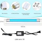 COOSPIDER UV Lamp Ozone Free with Timer, UVC Light Bulb, 253.7nm wavelength for Closet/Cabinet/Bathroom, 6W 110V Lamp with Timing Cord and Plug, CTUV-6