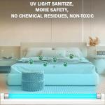 COOSPIDER UV Lamp Ozone Free with Timer, UVC Light Bulb, 253.7nm wavelength for Closet/Cabinet/Bathroom, 6W 110V Lamp with Timing Cord and Plug, CTUV-6