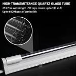 COOSPIDER UV Lamp Ozone Free with Timer, UVC Light Bulb, 253.7nm wavelength for Closet/Cabinet/Bathroom, 6W 110V Lamp with Timing Cord and Plug, CTUV-6