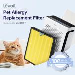 LEVOIT Vital 200S-P Pet Allergy Air Purifier Replacement, Supports HEPA Sleep Mode, 3-In-1 Filter, Efficiency Activated Carbon, Vital200S-RF-PA, 1 Pack, Yellow
