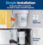 GE MWF Refrigerator Water Filter, Genuine Replacement Filter, Certified to Reduce Lead, Sulfur, and 50+ Other Impurities, Replace Every 6 Months for Best Results, Pack of 1