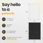 HPA100 True HEPA Filter Replacement HRF-ARVP100 for Honeywell HPA100 Series Air Purifier, HPA094, HPA104, HPA105 HPA3100, HPA5100 Series, 2 HEPA R and 8 Precut Carbon Pre-Filters A