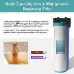 iSpring Whole House Water Filter Cartridge, Iron & Manganese Reducing Water Filter Whole House, 4.5" x 20", Model: FM25B