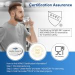 PUREPLUS 5 Micron 10"x2.5" Whole House Pleated Sediment Filter for Well Water, Replacement Cartridge for Universal 10 inch RO System, W50PE, WFPFC3002, SPC-25-1050, FM-50-975, 801-50, WB-50W, 4Pack