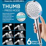 Cobbe Filtered Shower Head with Handheld, High Pressure 6 Spray Mode Showerhead with Filters, Water Softener Filters Beads for Hard Water - Remove Chlorine - Reduces Dry Itchy Skin, Chrome