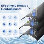 ICEPURE 1 Micron 2.5" x 10" Whole House CTO Carbon Sediment Water Filter Cartridge Compatible with DuPont WFPFC8002, WFPFC9001, SCWH-5, WHCF-WHWC, WHCF-WHWC, FXWTC, CBC-10, RO Unit, Pack of 4