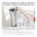 Royal Berkey Gravity-Fed Water Filter System with 2 Black Berkey Elements Plus Deluxe 10" Stainless Steel Berkey Water View Spigot