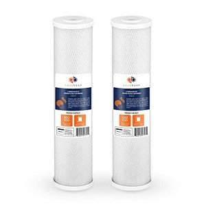 Aquaboon Carbon Water Filter Replacement - 5 Micron Water Filter 20 x 4.5 inch - Whole House CTO Carbon Block Water Filter Cartridge Compatible with FC25B, EPM-20BB, CB-BB-20, 155783-43, 2 Pack