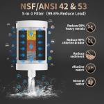 𝗪𝗜𝗡𝗚𝗦𝗢𝗟 Faucet Water Filter Replacement Cartridge, Reduce 99.6% Lead Chlorine Odor, Alkalize Water, Mineralize Water, Multi-function NSF/ANSI 42&53, Compatible with WINGSOL Faucet Filter