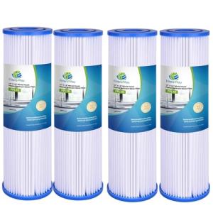 CFS – 4 Pack Sediment Water Filter Cartridges Compatible with American Plumber W20CLA Models – Removes Bad Taste and Odor – Whole House Replacement Filter Cartridge – 5 Micron
