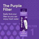 everydrop by Whirlpool Ice and Water Refrigerator Filter 1, EDR1RXD1, Single-Pack , Purple