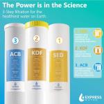 EXPRESS WATER 3-Stage Heavy Metal Water Filtration System, Stainless Steel, Reduces Contaminants, Improves Water Quality, Comprehensive Filtration, High Versatility