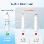Filterlogic ADQ73613401 Refrigerator Water Filter, Replacement for LG® LT800P®, LT800PC, ADQ736134, ADQ73613402, LSXS26326S, LSXS26366S, LMXS30776S, LSXS26366D, LMXC23746S, 46-9490, 469490, Pack of 3