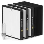 3-Pack FLT5900 True HEPA Replacement Filter J and UV-C Replacement Bulb Compatible with Purifier AC5900WCA and AC5900WDLX