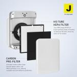 3-Pack FLT5900 True HEPA Replacement Filter J and UV-C Replacement Bulb Compatible with Purifier AC5900WCA and AC5900WDLX