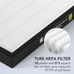 3-Pack FLT5900 True HEPA Replacement Filter J and UV-C Replacement Bulb Compatible with Purifier AC5900WCA and AC5900WDLX