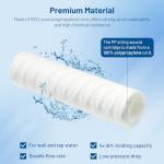 Whole House Water Filter Cartridge Replacement for Well Water, 5 Micron Water Filter 10" x 2.5" String Wound Sediment Water Filter Compatible with AP110, WFPFC4002, CFS110 & 10 inch RO Unit - 6 Pack