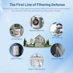 Whole House Water Filter Cartridge Replacement for Well Water, 5 Micron Water Filter 10" x 2.5" String Wound Sediment Water Filter Compatible with AP110, WFPFC4002, CFS110 & 10 inch RO Unit - 6 Pack