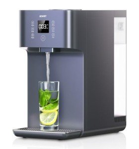 KOVIET CF01 Countertop Reverse Osmosis Water Filter, 8 Stage Nano RO Water Filtration System, Home Water Purifier, 4:1 Pure to Drain Ratio, No Installation Required, Grey