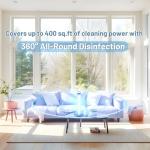 coospider-repta 38W UV Light, Portable Ultraviolet Light with 3-Gear Timer and Remote Control, 110V UV Light, 99.99% UVC Cleaning Lamp for Home, Office, Hotel, School