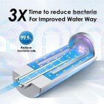 Waterdrop LED UV͎ Ultrąviolët Water Filter for Under Sink Water Filter System and Reverse Osmosis System, Reduce up to 99.9% of Baçtёria, Mercury-Free, FCC Certified, Stainless Steel, 50 Year Life Tim