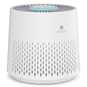 Medify MA-12 PRO Air Purifier with True HEPA H14 Filter | 405 ft² per Hour for Smoke, Odors, Pollen, Pets | 99.99% Removal to 0.1 Microns | White, 1-Pack