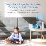 Medify MA-12 PRO Air Purifier with True HEPA H14 Filter | 405 ft² per Hour for Smoke, Odors, Pollen, Pets | 99.99% Removal to 0.1 Microns | White, 1-Pack