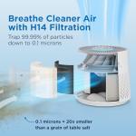 Medify MA-12 PRO Air Purifier with True HEPA H14 Filter | 405 ft² per Hour for Smoke, Odors, Pollen, Pets | 99.99% Removal to 0.1 Microns | White, 1-Pack