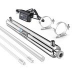 HQUA-OWS-6 Ultraviolet Water Purifier Filter for Kitchen Water Purification,6GPM 110V 25W Model HQUA-UV-6GPM + 1 Extra UV Tube