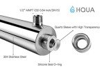 HQUA-OWS-6 Ultraviolet Water Purifier Filter for Kitchen Water Purification,6GPM 110V 25W Model HQUA-UV-6GPM + 1 Extra UV Tube