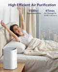 Air Purifiers for Home Large Room up to 1500ft²,Tailulu H13 True HEPA Air Cleaner with 360°Air Inlet, 15dB Air Purifier for Bedroom with Sleep Mode,Speed Control,Timer, for Odor Dust Smoke (Grey)