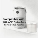 Nispira 3-in-1 True HEPA Activated Carbon Filter Replacement For Proton Pure Portable Air Purifier Remove Smoke, 2 Packs