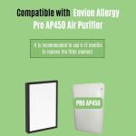 Nispira True HEPA Filter Compatible with Envion Allergy Pro AP450 Air Purifier Part AP450F. 2 Pack