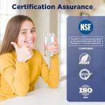 Membrane Solutions 5 Micron 10"x2.5" String Wound Whole House Water Filter Replacement Cartridge Universal Sediment Filters for Well Water - 6 Pack