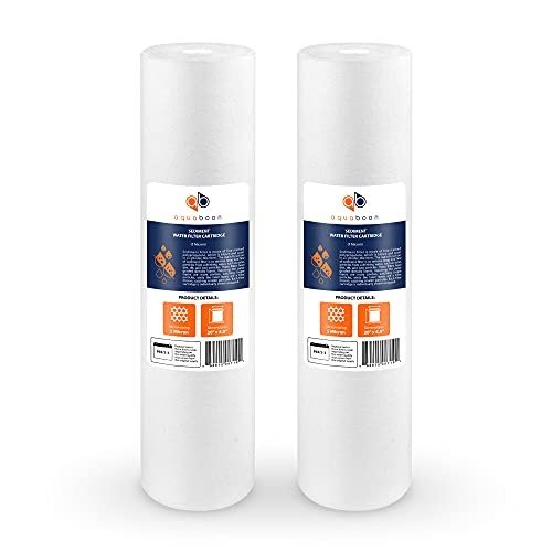Aquaboon 5 Micron 20 x 4.5 Whole House Sediment Filter Cartridge 20 inch Water Filter Replacement Compatible with DGD-5005-20, FP25B, AP810-2, 2-Pack