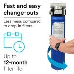 3M Aqua-Pure Whole House Sanitary Quick Change Water Filter System AP904, Reduces Sediment, Chlorine Taste and Odor, and Scale, Heavy Duty