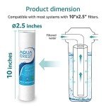 AQUA CREST AP110 Whole House Water Filter, Sediment Filter, 5 Micron, Replacement for 3M® Aqua-Pure AP110, Culligan® P5, APEC, GE FXUSC, Whirlpool®, Any 10" x 2.5" Home Water Filter, Pack of 6