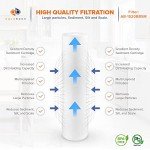 Aquaboon 5 Micron 20 x 4.5 Whole House Sediment Filter Cartridge 20 inch Water Filter Replacement Compatible with DGD-5005-20, FP25B, AP810-2, 2-Pack