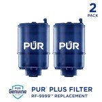 PUR PLUS Faucet Mount Replacement Filter 2-Pack, Genuine PUR Filter, 3-in-1 Powerful, Natural Mineral Filtration, Lead Removal, 6-Month Value, Blue (RF99992)