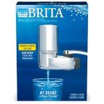 Brita Faucet Mount System, Water Faucet Filtration System with Filter Change Reminder, Reduces 99% of Lead, Made Without BPA, Fits Standard Faucets Only, Elite, Chrome, Includes 1 Replacement Filter