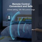 SANSI UV Sanitizer Light with Remote Control Timer, 99.99% UVC Cleaning Lamp 254nm Wavelength, 18W Portable for Home Bathroom Office - Ozone Free