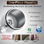 𝗪𝗜𝗡𝗚𝗦𝗢𝗟 Faucet Filter Reduce Heavy Metals 99.6% Lead, Increase Water pH & Taste NSF/ANSI 42&53, 304 Stainless-Steel 220-Gallon 0.1µm Remineralize Water 5-in-1 Function WS-FM001-5in1