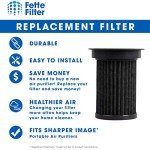 Fette Filter - True Hepa Filter Replacement Compatible with Sharper Image USB powered Portable Air Purifier (2 QTY)