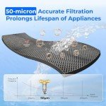 Waterdrop Spin Down Sediment Filter, Backwash Whole House Water Filter System for Well Water, 40-50 Micron, 1" MNPT + 3/4" FNPT + 3/4"MNPT, Traps Sand, BPA Free, WD-RPFK