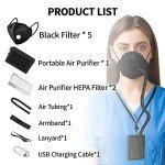 Electric Wearable Air Purifier Maskes,Air Supply,With HEPA Filter,for Dust Work,Painting, Machine Polishing, Welding