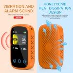 ITEFDTUTNE Portable Carbon Monoxide Detector with Alarm Standable & Lanyard, [3-in-1] Co Detector | Humidity |Temperature, Co Gas Monitor Air Quality for Outdoor Camping Travel RV Car