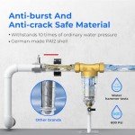 Waterdrop Spin Down Sediment Filter, Backwash Whole House Water Filter System for Well Water, 40-50 Micron, 1" MNPT + 3/4" FNPT + 3/4"MNPT, Traps Sand, BPA Free, WD-RPFK