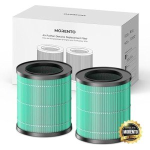 MORENTO 2 Pack MR2566 Genuine Air Purifier Replacement Filter for MR2566 Air Purifier, Pet Dander Version
